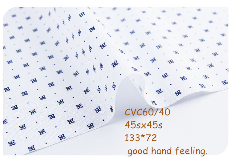 CVC poplin print shirt dress fabric 6009 10