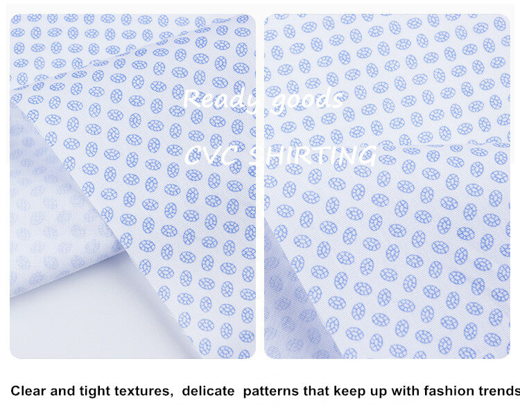 CVC poplin print shirt dress fabric 6012 9
