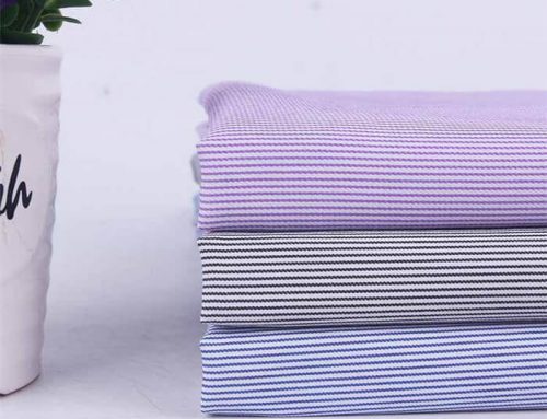 Cotton poly twill stripe shirt fabric 1015