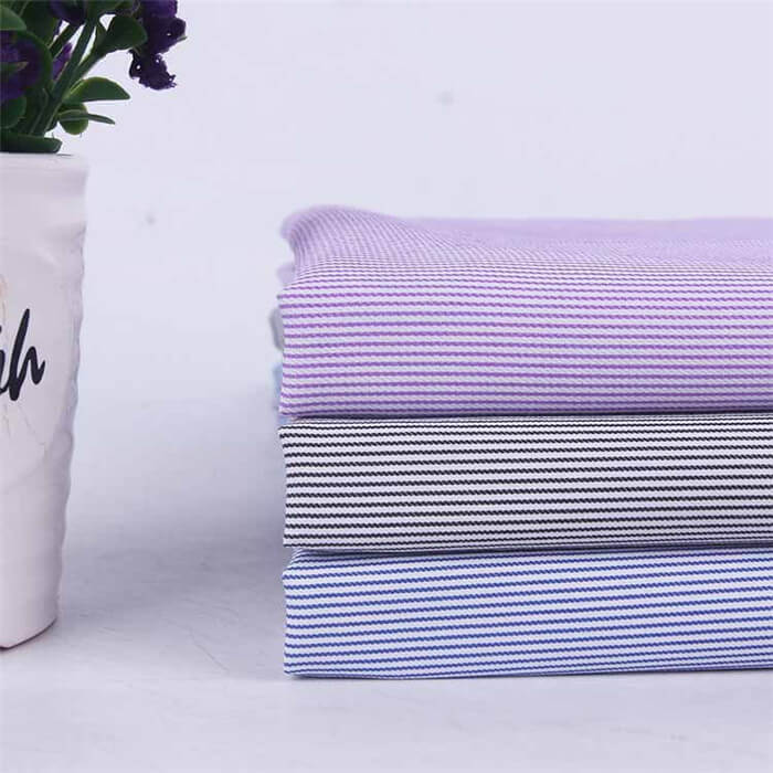 Cotton poly twill stripe shirt fabric 1015 1