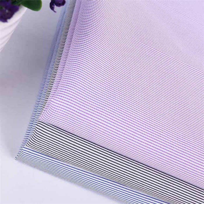 Cotton poly twill stripe shirt fabric 1015 2