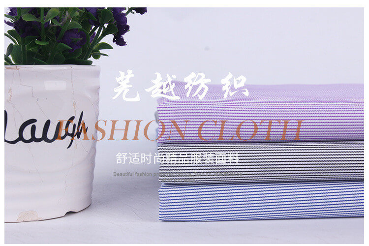 Cotton poly twill stripe shirt fabric 1015 6
