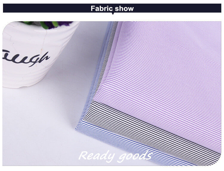 Cotton poly twill stripe shirt fabric 1015 7