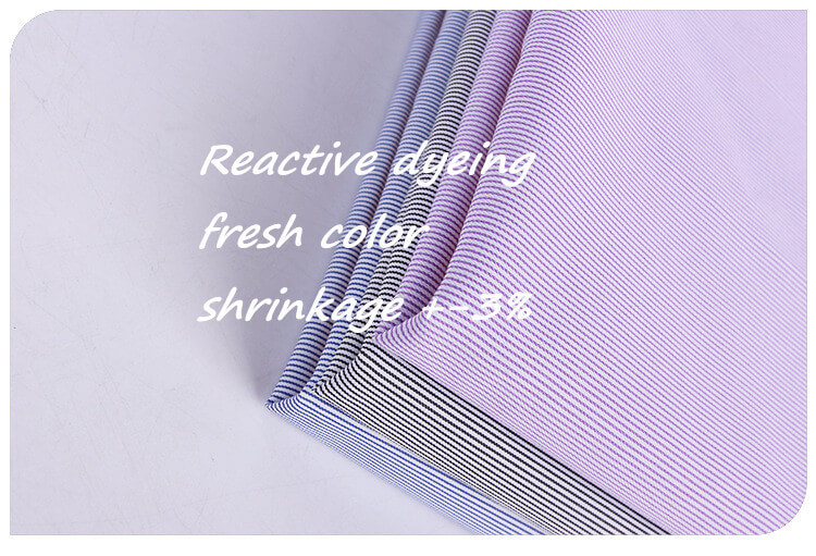 Cotton poly twill stripe shirt fabric 1015 8