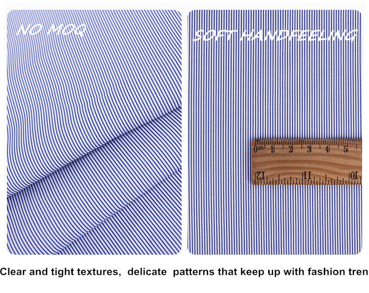 Cotton poly twill stripe shirt fabric 1015 9