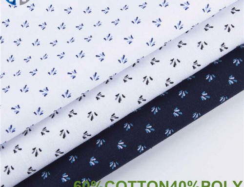 Popular CVC 60/40 poplin print shirt fabric