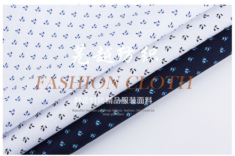 CVC poplin print shirt dress fabric 6006 6