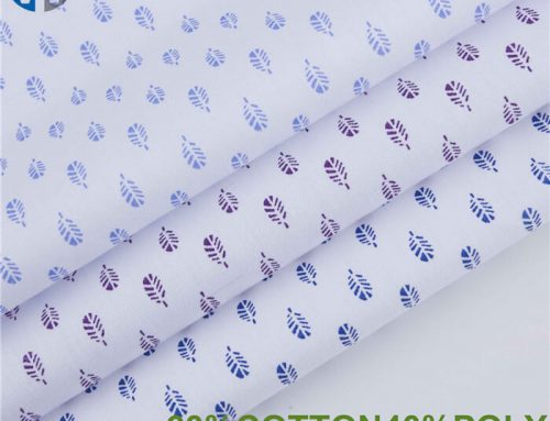 CVC poplin 60/40print shirt dress fabric 6010