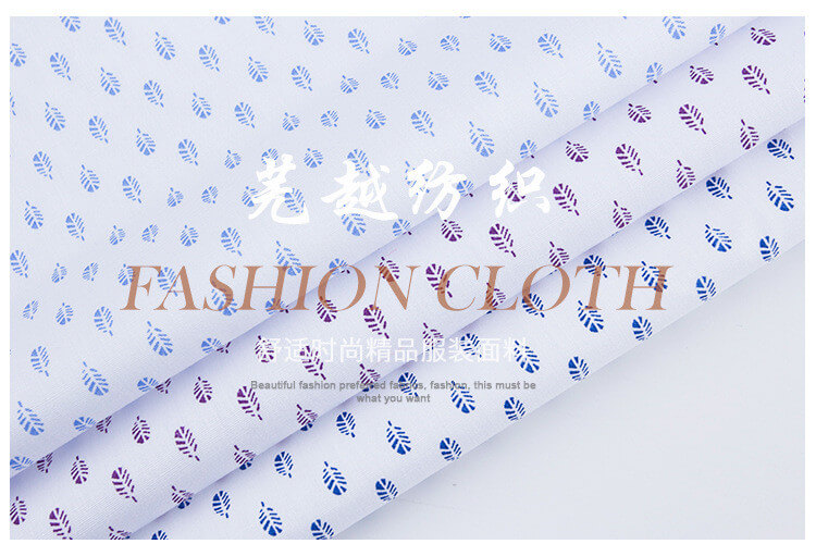 CVC poplin print shirt dress fabric 6010 6