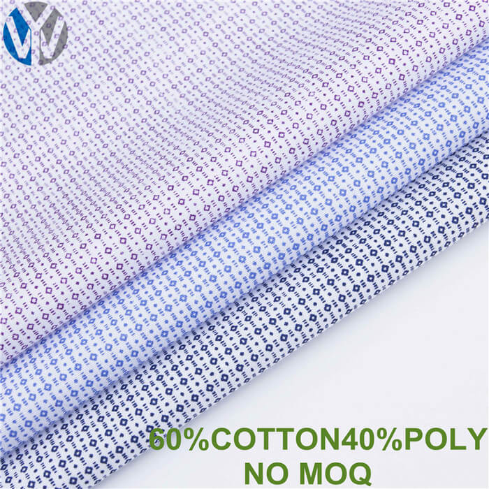 CVC poplin print shirt dress fabric 6013 1
