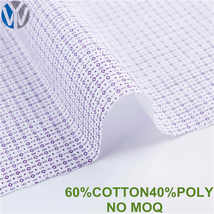 CVC poplin print shirt dress fabric 6013 3