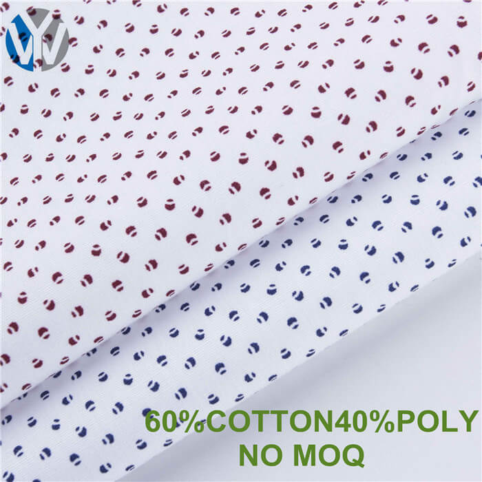 CVC poplin print shirt dress fabric 6016 1