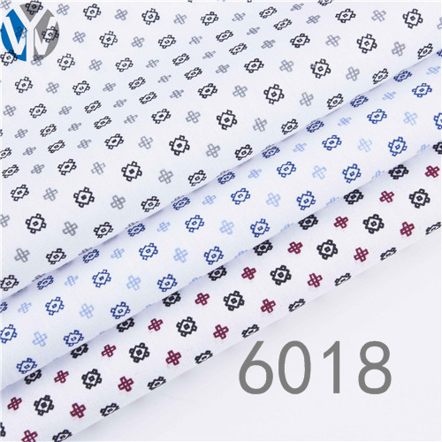 CVC poplin print shirt dress fabric 6018