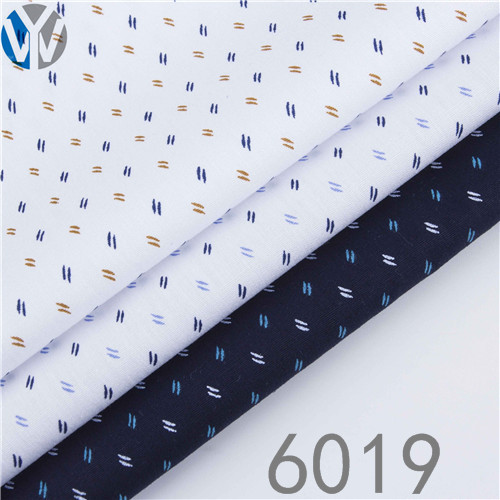 CVC poplin print shirt dress fabric 6019