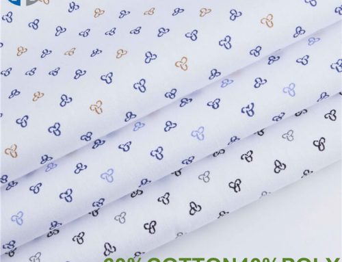 CVC poplin 60/40print shirt dress fabric 6021