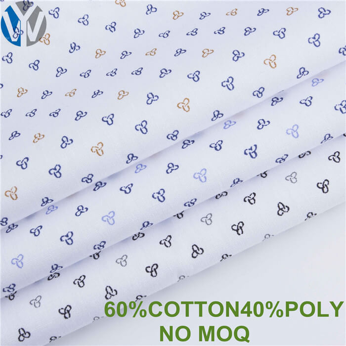 CVC poplin print shirt dress fabric 6021 1