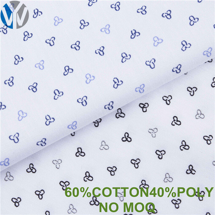 CVC poplin print shirt dress fabric 6021 3