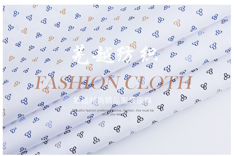 CVC poplin print shirt dress fabric 6021 6