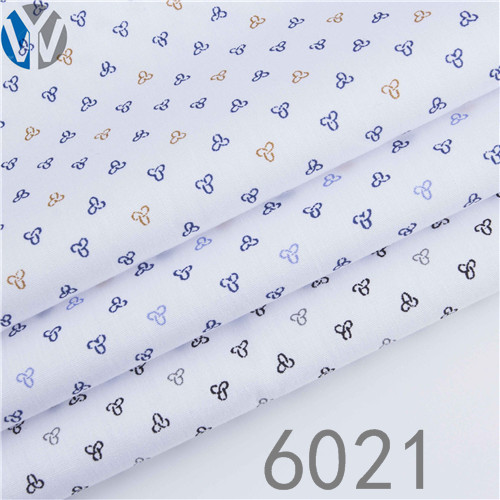 CVC poplin print shirt dress fabric 6021